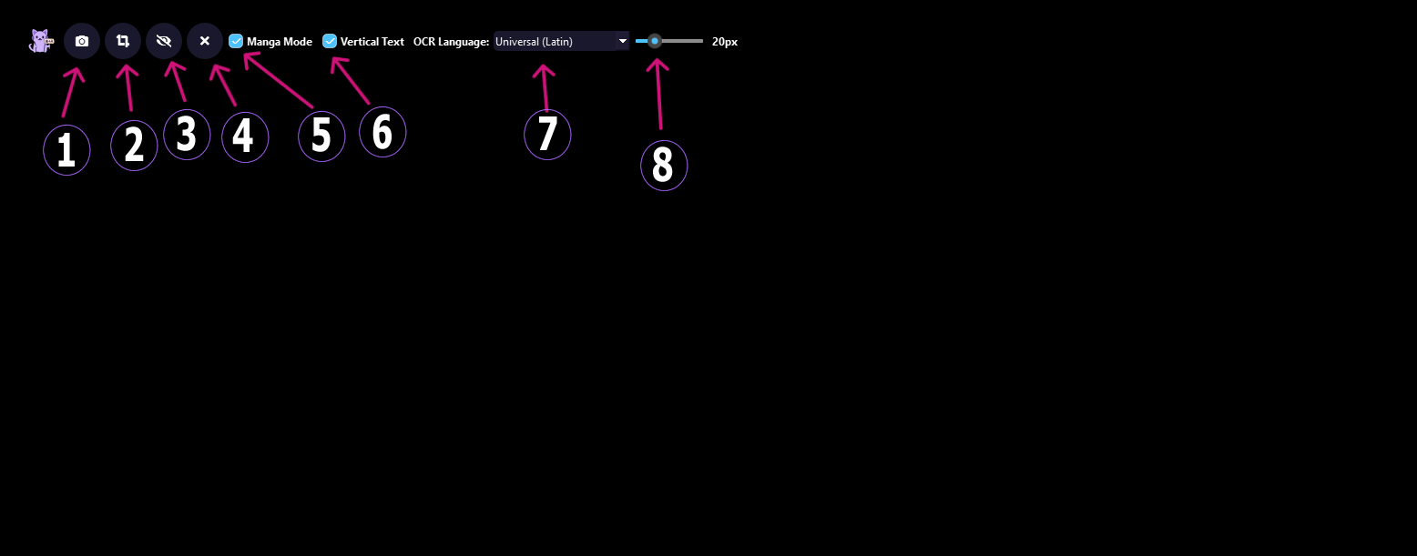 Thaluna Lens Mode controls