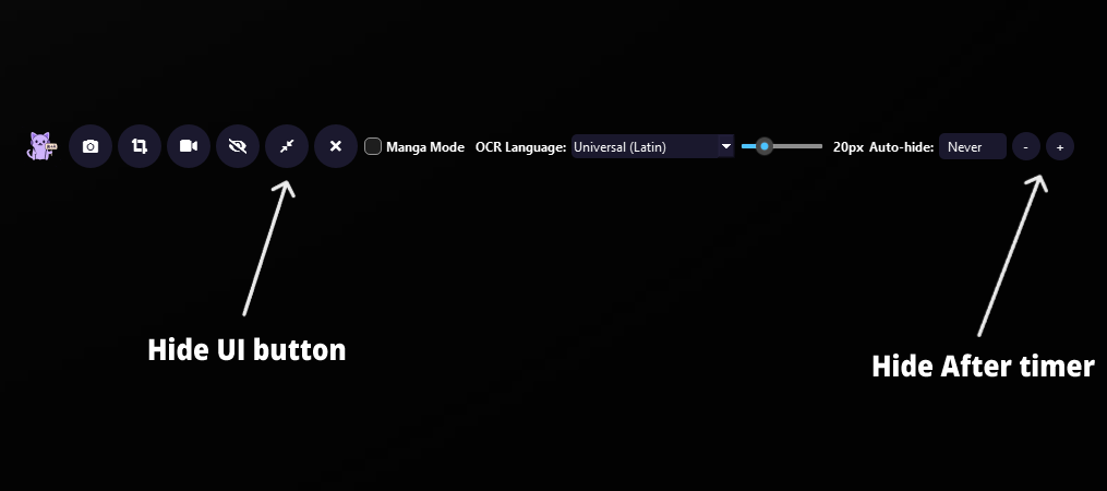 New Lens Mode UI buttons in Thaluna