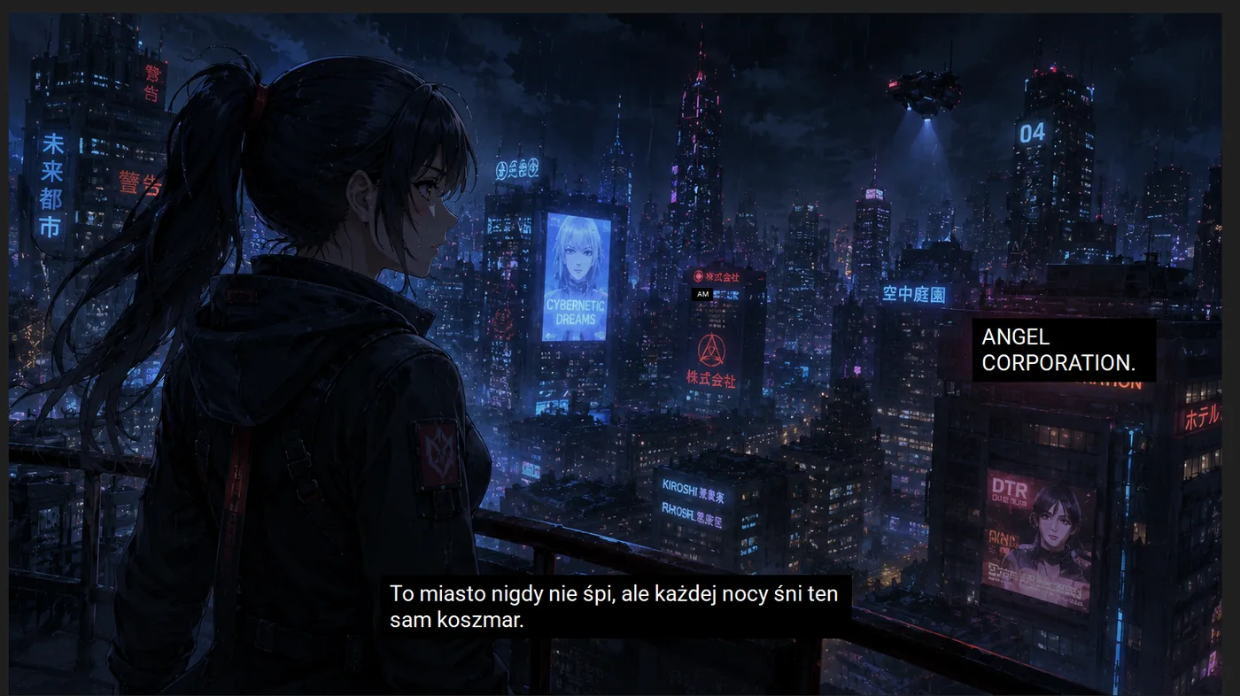 Translated anime subtitle style scene with Thaluna overlay