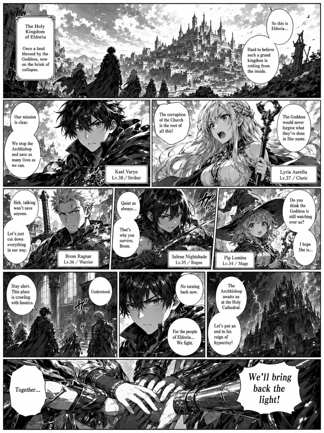 Original dense manga panel before Thaluna translation