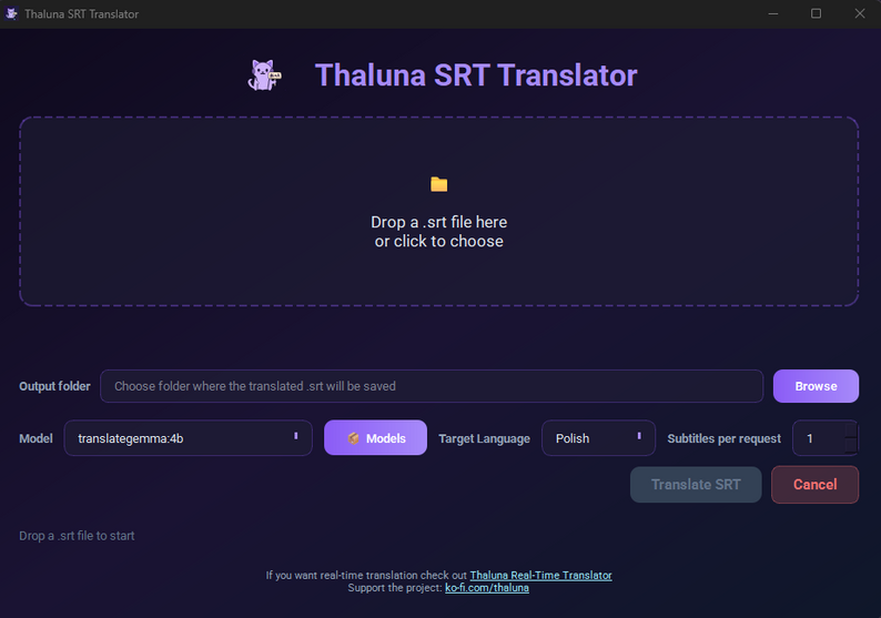 Subtitle Translator App